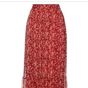 MAISON HOTEL Deep pink floral skirt